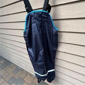 Kids size 6 lined waterproof rain pants overalls
